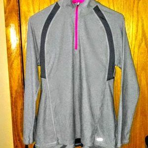 🏃‍♀️ Gray Pink Champion Trainer Running Pullover Athletic Workout Jacket